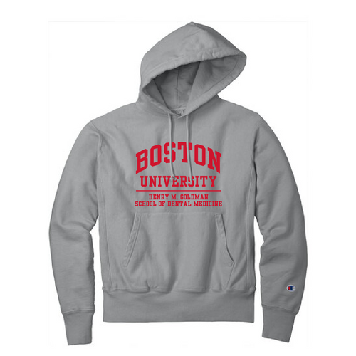 BU Dental Champion Reverse Weave Garment-Dyed Hooded Sweatshirt