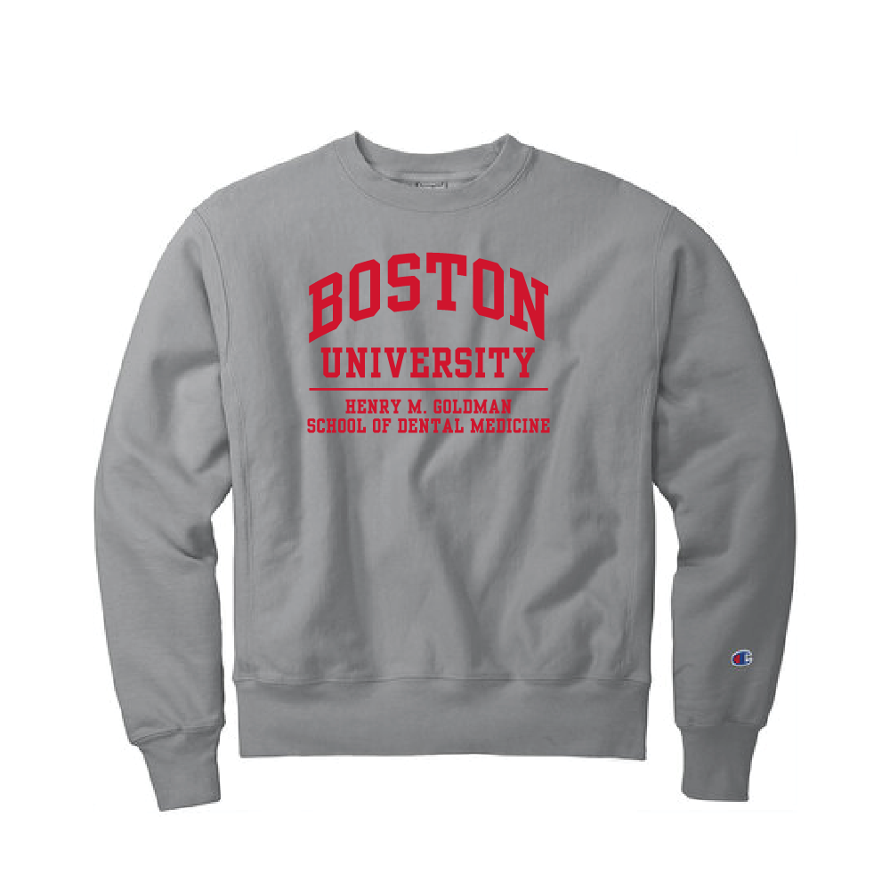 BU Dental Champion Reverse Weave Garment-Dyed Crewneck Sweatshirt